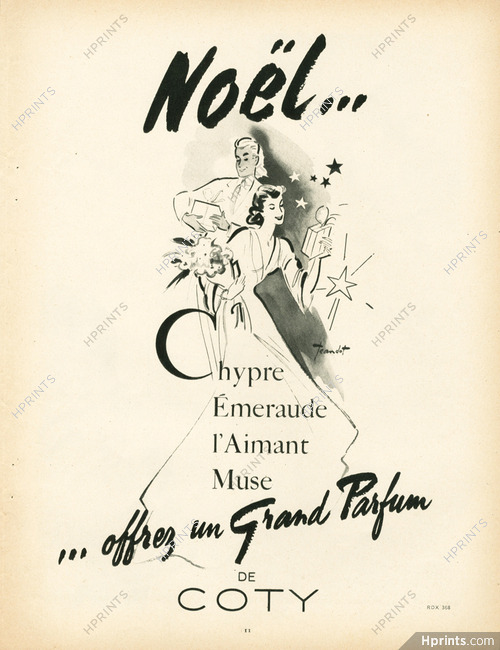 Coty (Perfumes) 1949 René Jeandot