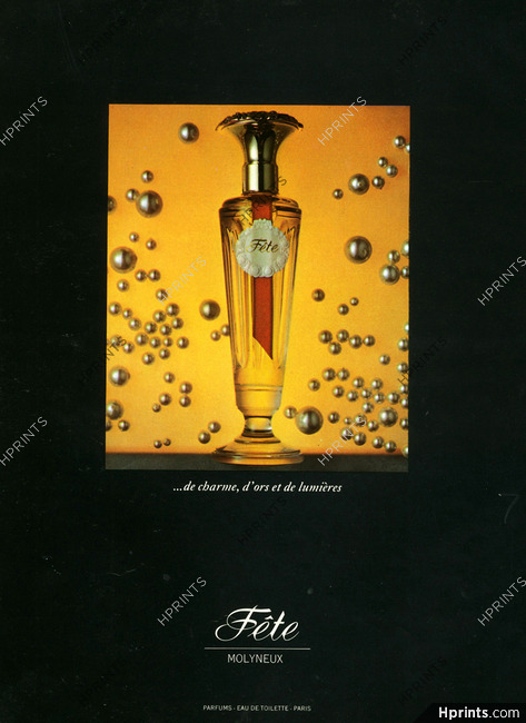 Molyneux (Perfumes) 1970 "Fête" Photo Henry Clarke