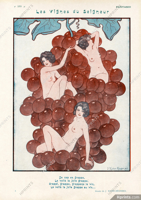 Kuhn-Régnier 1924 Les Vignes du Seigneur, The Vines of the Lord, Grapes Harvest, Nudes