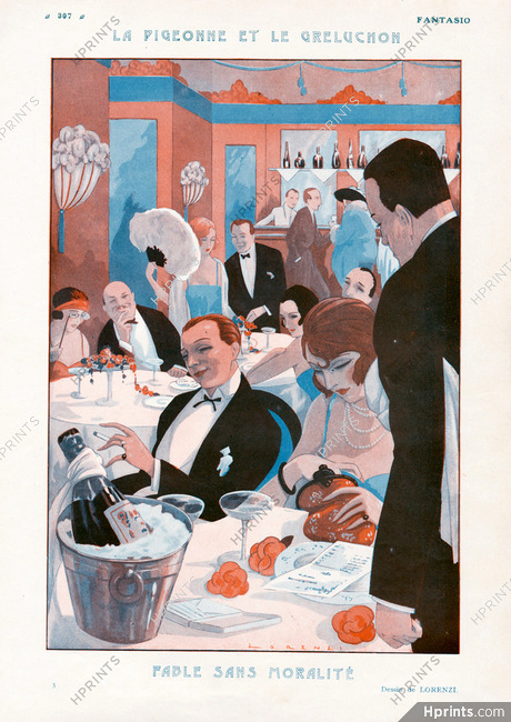 Lorenzi 1923 "La Pigeonne et le Greluchon" Gigolo, Roaring Twenties