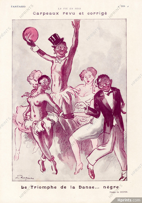A. Dupin 1927 "Le Triomphe de la danse... nègre" Carpeaux, Black Dancers, Josephine Baker