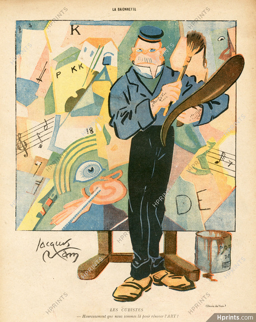Jacques Nam 1916 Les Cubistes, Caricature, Painter