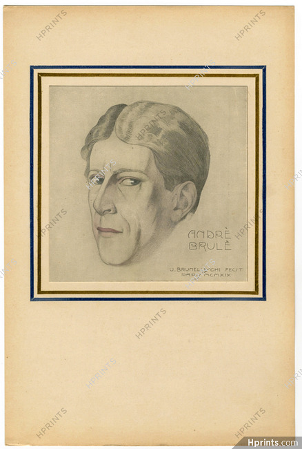 Umberto Brunelleschi 1919 André Brulé, Portrait, Unpublished Drawing