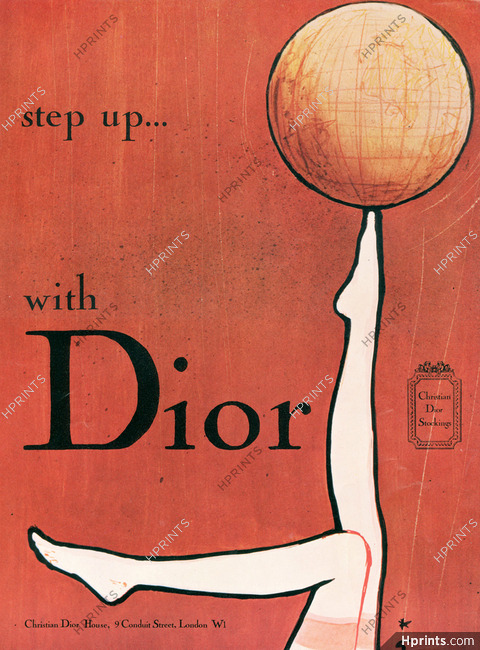 Christian Dior (Stockings) 1965 René Gruau