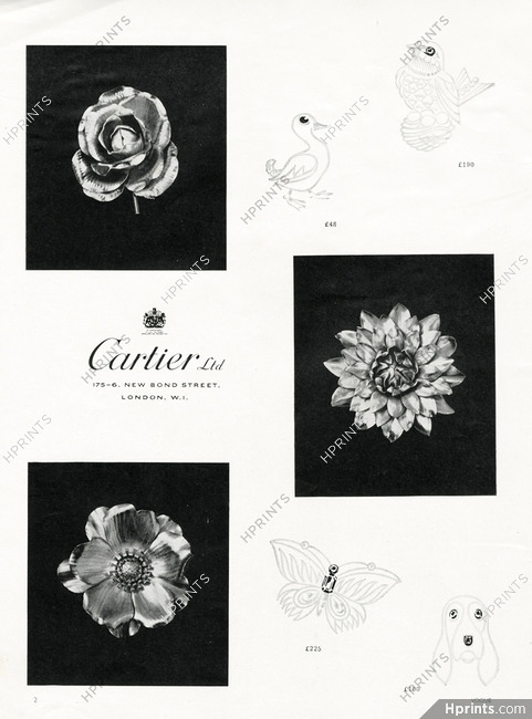 Cartier 1960 Flowers Clips