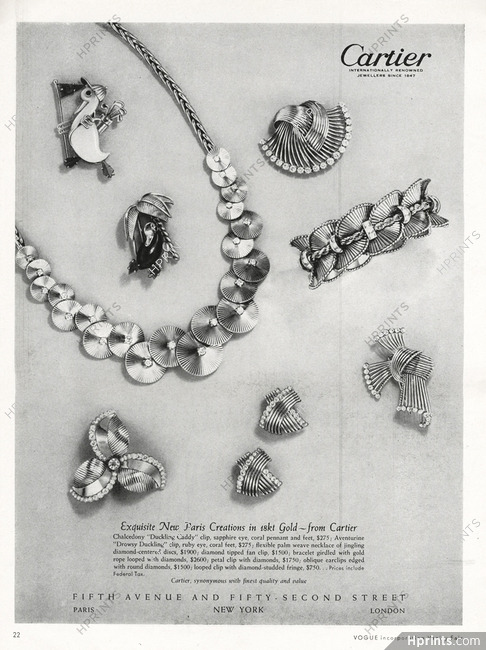 Cartier 1952 Clips, Necklace, Bracelet, Earclips