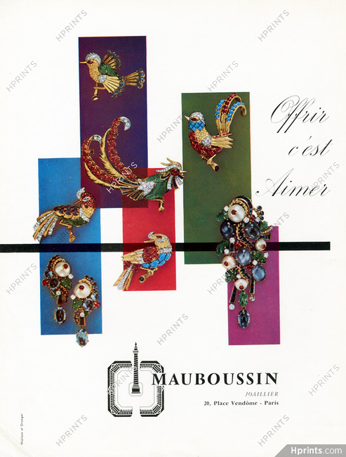 Mauboussin 1960 Animals Clips, Earrings, Brooch