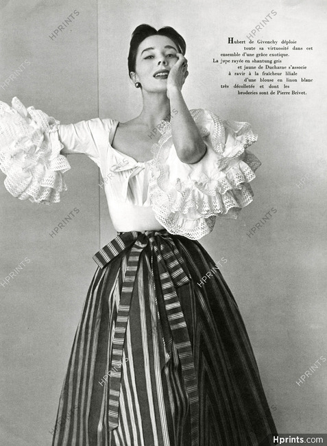 Givenchy (Couture) 1952 "Shantung" Ducharne, Pierre Brivet (Embroidery), Photo Philippe Pottier