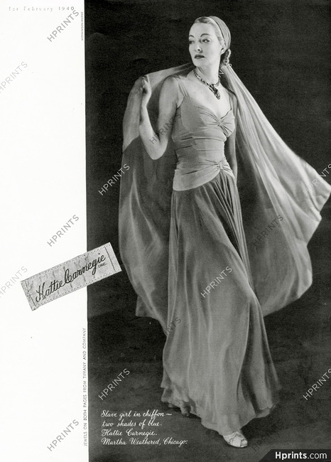 Hattie Carnegie (Couture) 1940 Dinner Dress, Photo George Hoyningen-Huene