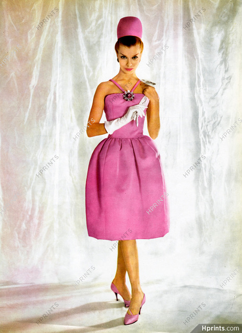 Christian Dior 1960 Pink Dinner Dress, Abraham, Photo Philippe Pottier
