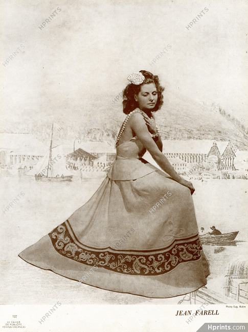 Jean Farell 1946 Summer Dress, Photo Eugène Rubin