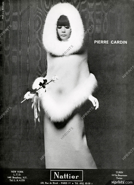 Pierre Cardin 1966 Wedding Dress, Hiroko, Nattier, Photo J.L. Bloch-Laine
