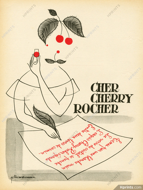 Cherry Rocher (Drinks) 1954 Philibert Charrin