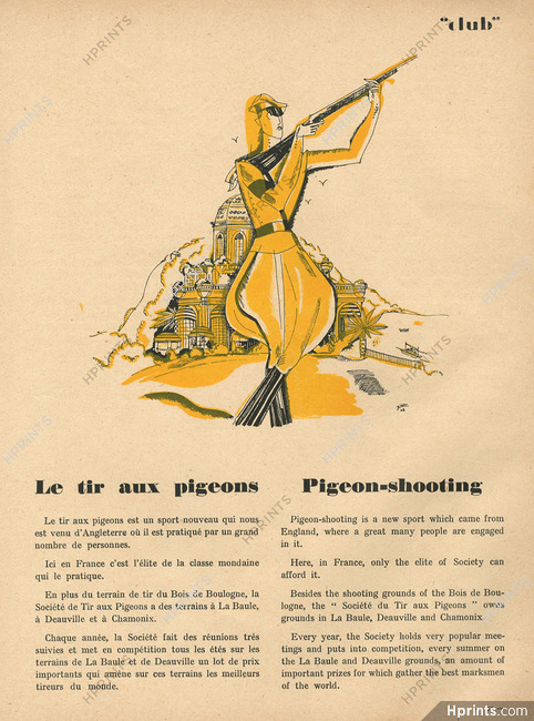 Le Tir aux Pigeons, 1928 - Junot Pigeon-Shooting