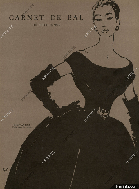 Christian Dior 1953 "Carnet de Bal" Pierre Simon