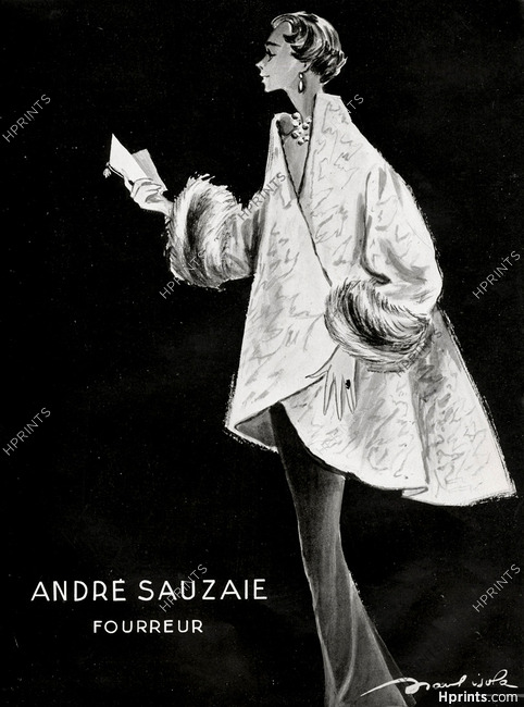 André Sauzaie (Fur clothing) 1953 Paul Isola, Fur Coat