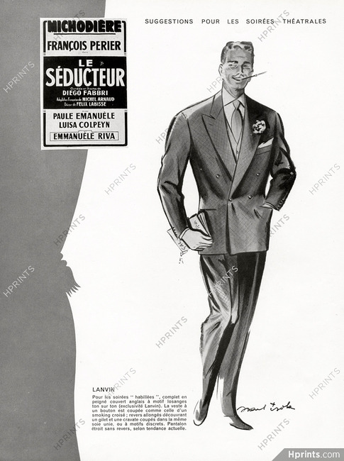 Lanvin (Men's Clothing) 1956 Paul Isola