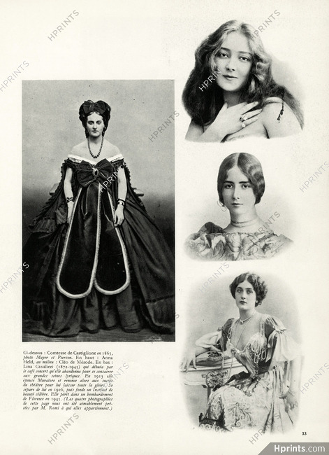 Comtesse de Castiglione 1949, Anna Held, Cléo De Mérode, Lina Cavalieri, Photo Mayer et Pierson