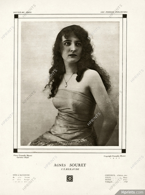 Agnès Souret 1920 "Miss France" Portrait