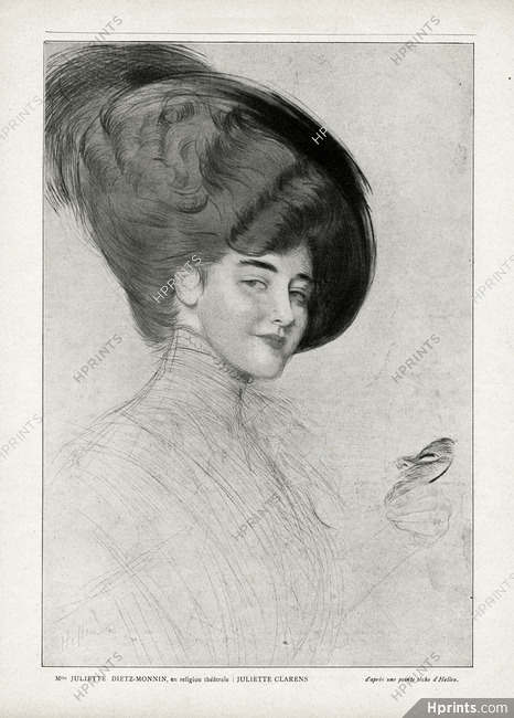 Paul-César Helleu 1909 Juliette Dietz-Monnin (Juliette Clarens), Portrait