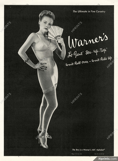 Warner's 1946 Brassiere, Girdle, Stockings