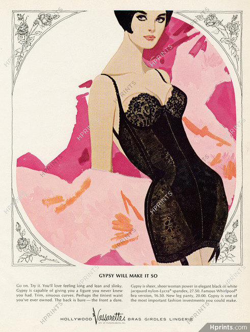 Vassarette (Lingerie) 1964 Corselette Gypsy — Advertisement