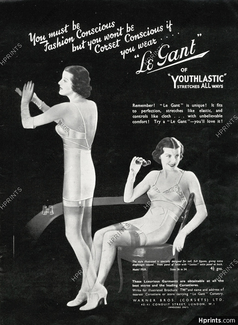 Le Gant (Lingerie) 1940 Sta-up-top, Girdle, Corselette