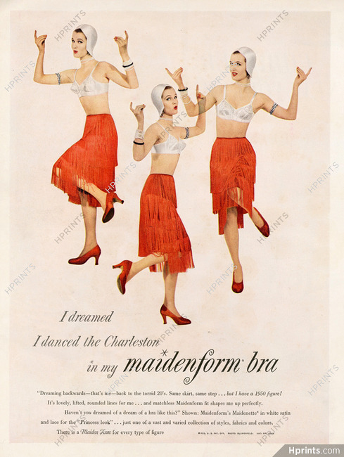 Maidenform (Lingerie) 1950 Brassiere, Charleston Dance