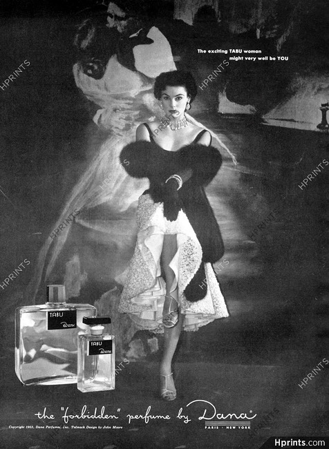 Dana (Perfumes) 1953 Tabu, design John Moore