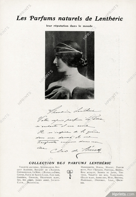 Lenthéric 1907 Cléo De Mérode, Autograph