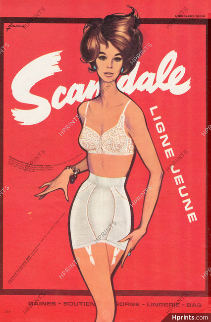 Scandale (Lingerie) 1963 Pierre Couronne, Pin-Up