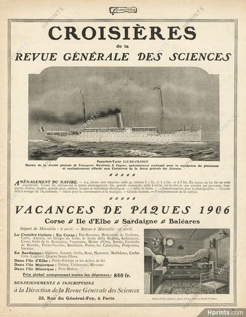 Transatlantic Liner 1906 'Ile-de -France"