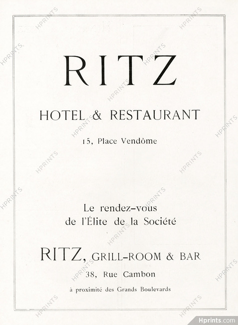 France, Paris, Place Vendome, Hotel Ritz stock photo