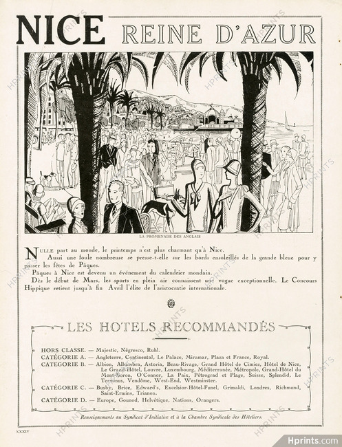 Nice (City) 1929 "La Promenade des Anglais"