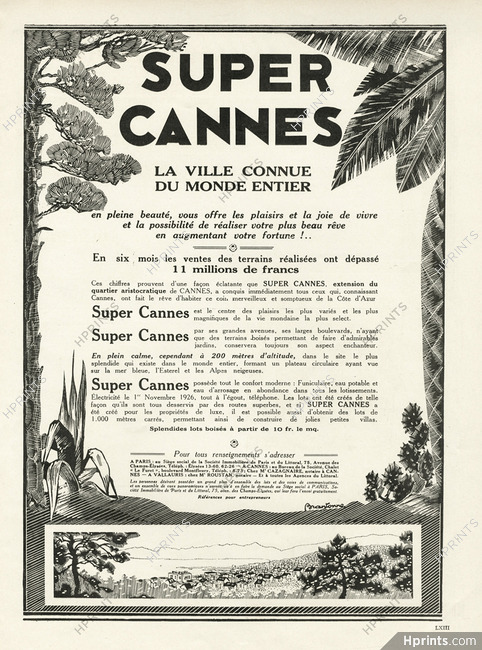 Cannes (City) 1926 René Brantonne