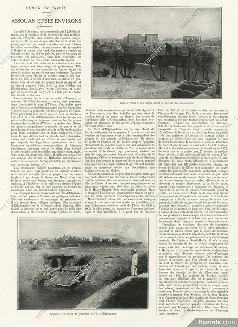 Assouan et ses Environs 1925 L'Ile de Philae, Les Bains de Cléopâtre, l'Ile d'Eléphantine