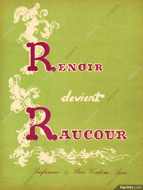 Renoir devient Raucour (Perfumes) 1946