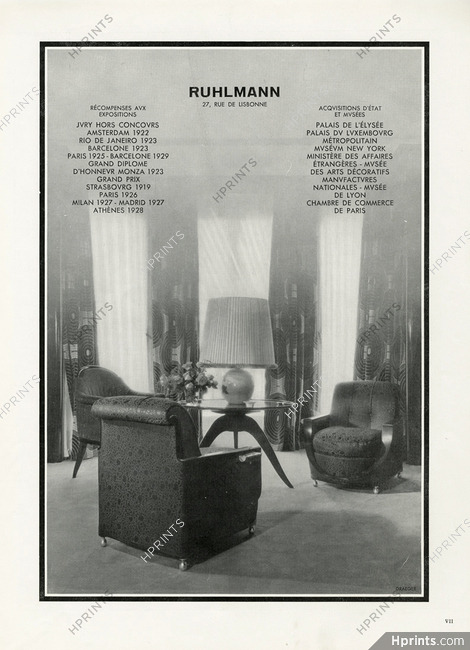 Ruhlmann 1932 Decorative Arts