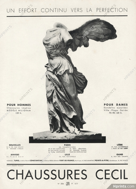 Cecil (Shoes) 1933 Victory Of Samothrace