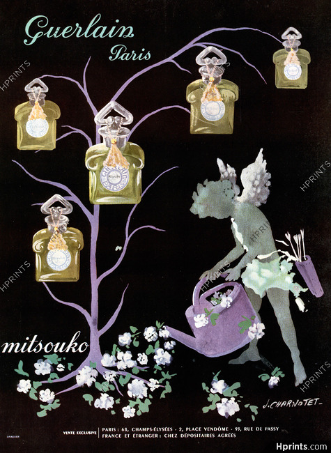 Guerlain (Perfumes) 1959 Angel Gardening, J. Charnotet, Mitsouko