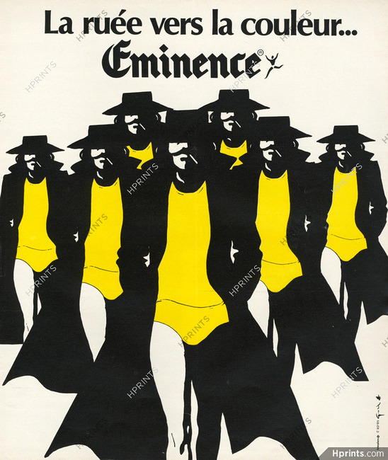 Eminence (Underwear) 1973 Men's Lingeries, René Gruau