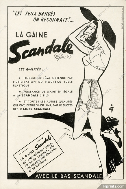 Scandale (Lingerie) 1952 Girdle, René Gruau