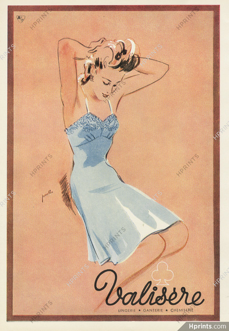 Valisère (Lingerie) 1946 Maurice Paulin, Nightgown