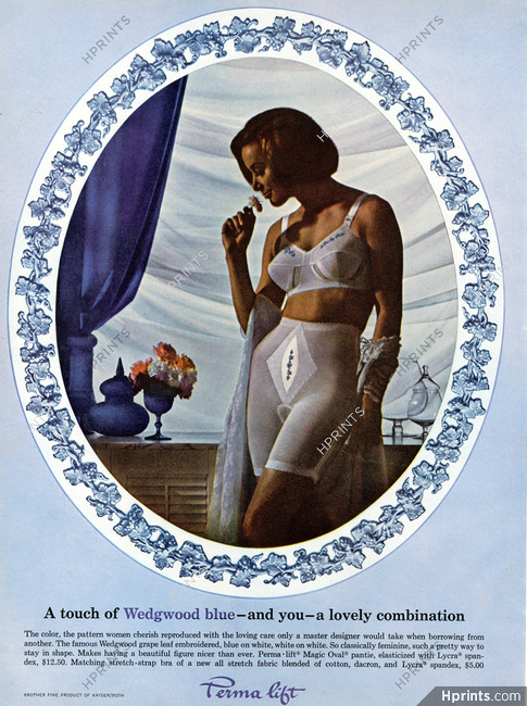 1936 Ad Vintage Perfolastic Girdle Brassiere Bra Figure Shaper
