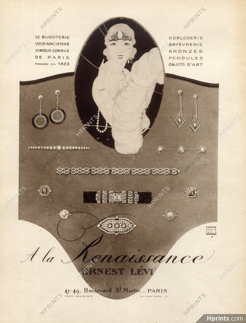 Ernest Levi (Jewels) 1924 "A la Renaissance" Art Deco Style