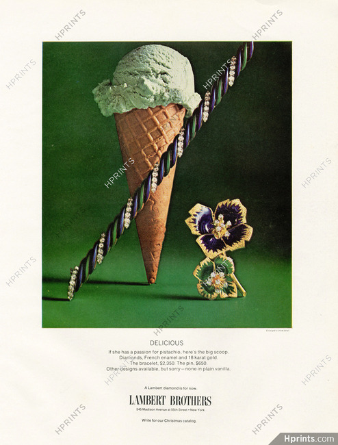 Lambert Brothers 1967 Pins, Bracelet, ice-cream cone