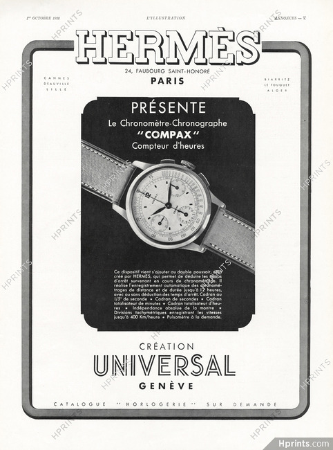 Hermès (Watches) Compax 1938 Universal