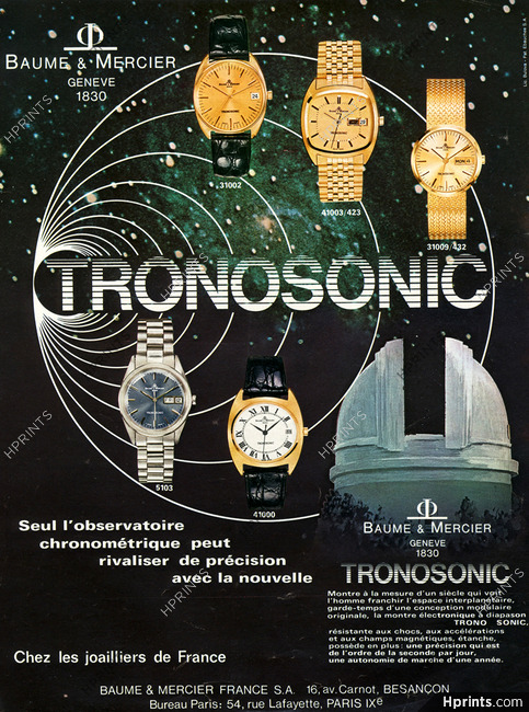 Baume & Mercier 1972 Tronosonic