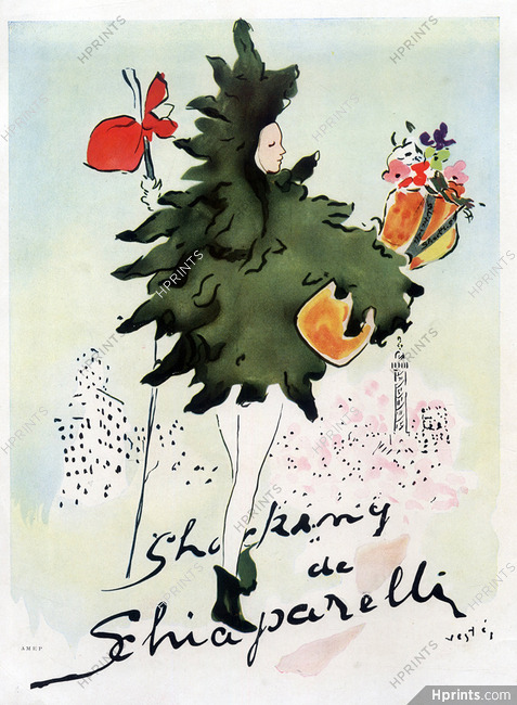 Schiaparelli (Perfumes) 1945 Marcel Vertès, Shocking