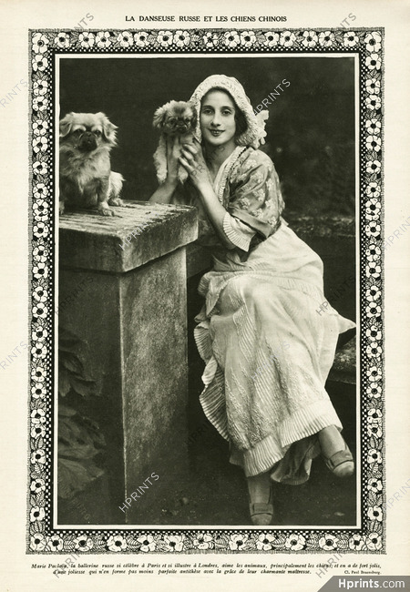 Anna Pavlowa 1913 Russian Dancer, Pekingese Dogs